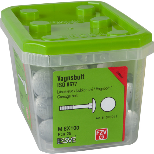 VAGNSBULT ISO 8677 FZV M8X100 25ST