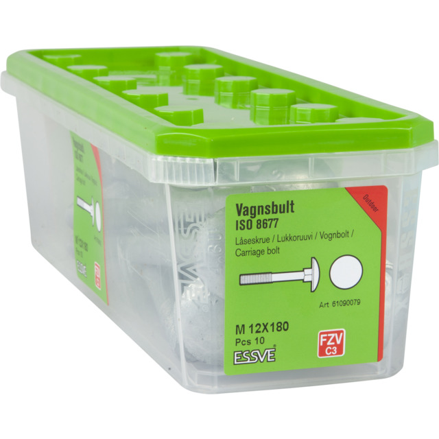 VAGNSBULT ISO 8677 FZV M12X180 10ST