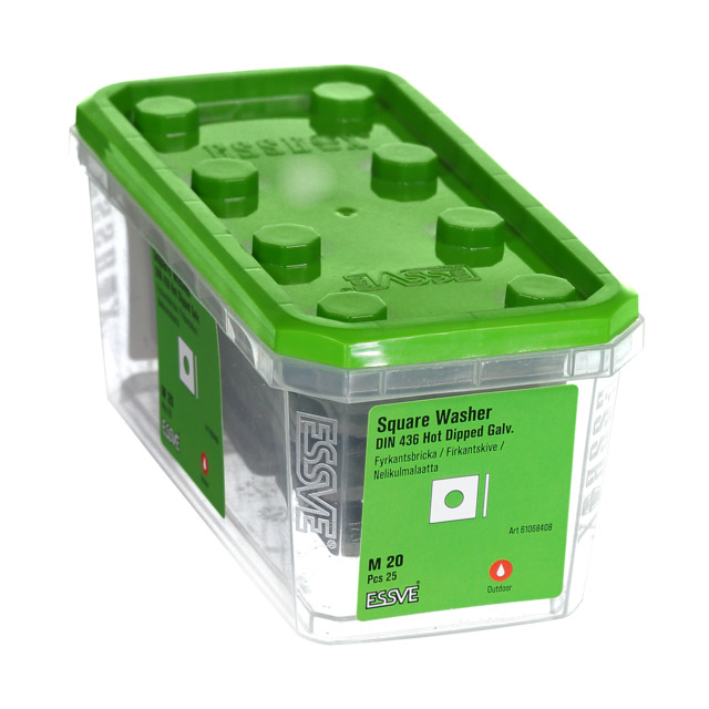 BRICKA S4B VFZ M20 25ST FYRKANTSBRICKA