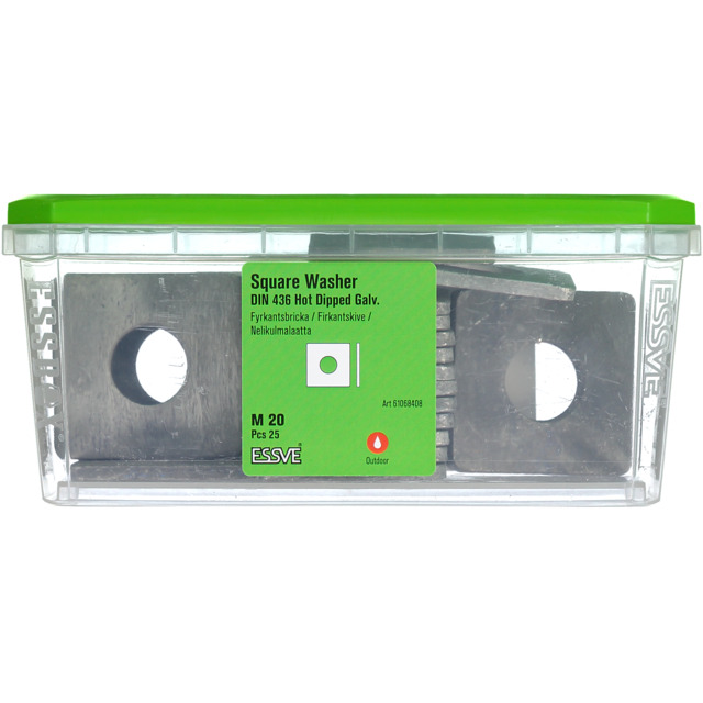 BRICKA S4B VFZ M20 25ST FYRKANTSBRICKA