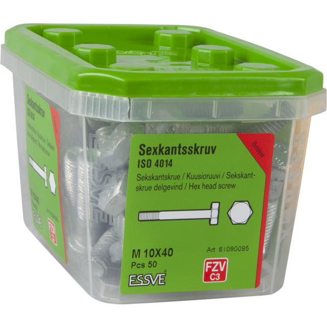SKRUV M6S FZV M10X40 50ST 4014 DELGÄNGAD ISO | Beijerbygg Byggmaterial
