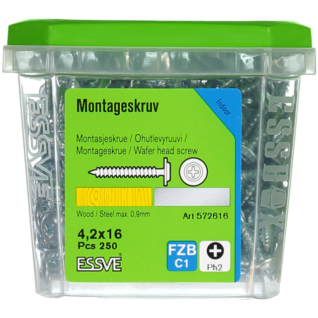 MONTAGESKRUV SH 4,2X16 STÅL 250ST FZB         (6) 406511