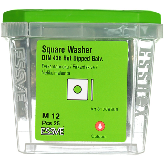 BRICKA S4B VFZ M12 25ST FYRKANTSBRICKA