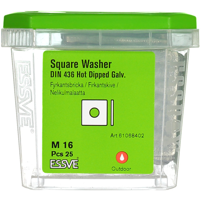 BRICKA S4B VFZ M16 25ST FYRKANTSBRICKA