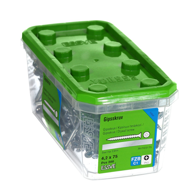 GIPSSKRUV FZB 4,2X75 200P STÅL              (6)