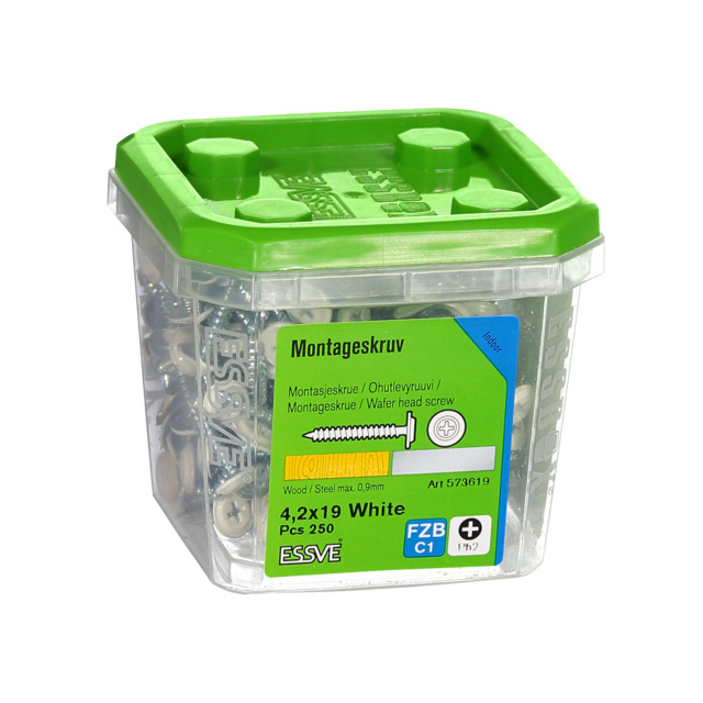MONTAGESKRUV SH 4,2X19 VIT 250ST FZB         (6) 406511