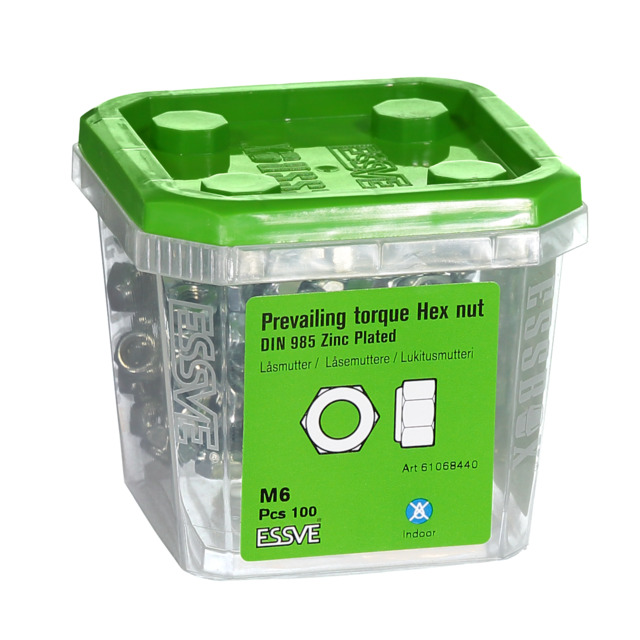 LÅSMUTTER LÅG D985 FZB M6 100ST