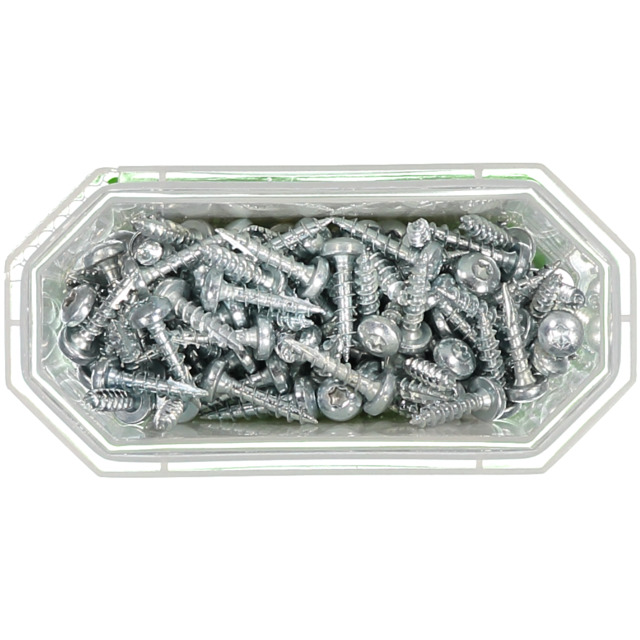 Alternativ bild 0 för 3,5X16/16 spånskivskruv med panhuvud TX10 elektrogalvaniserad - (200 st.)