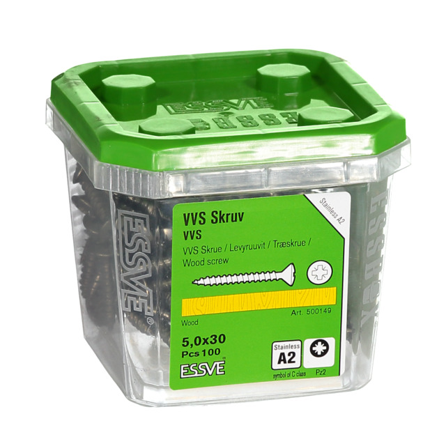 SKRUV VVS TKFX A2 5,0X30 100ST