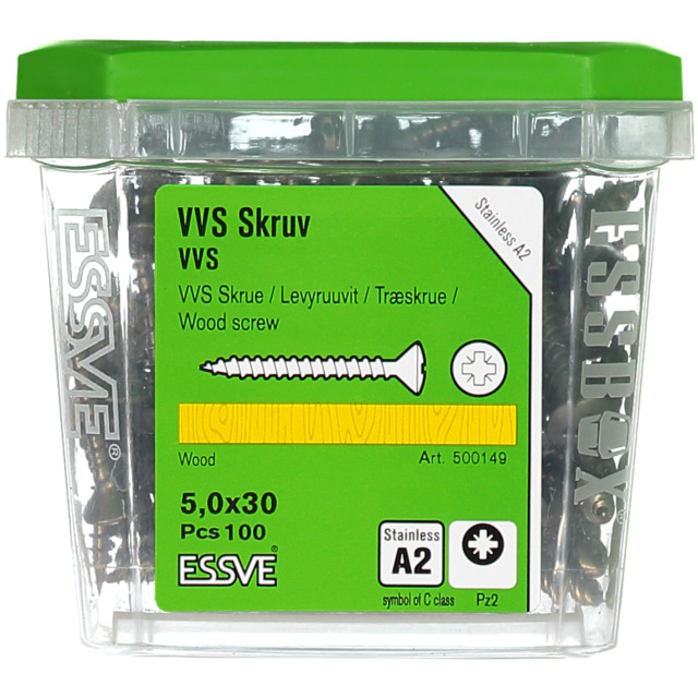 SKRUV VVS TKFX A2 5,0X30 100ST