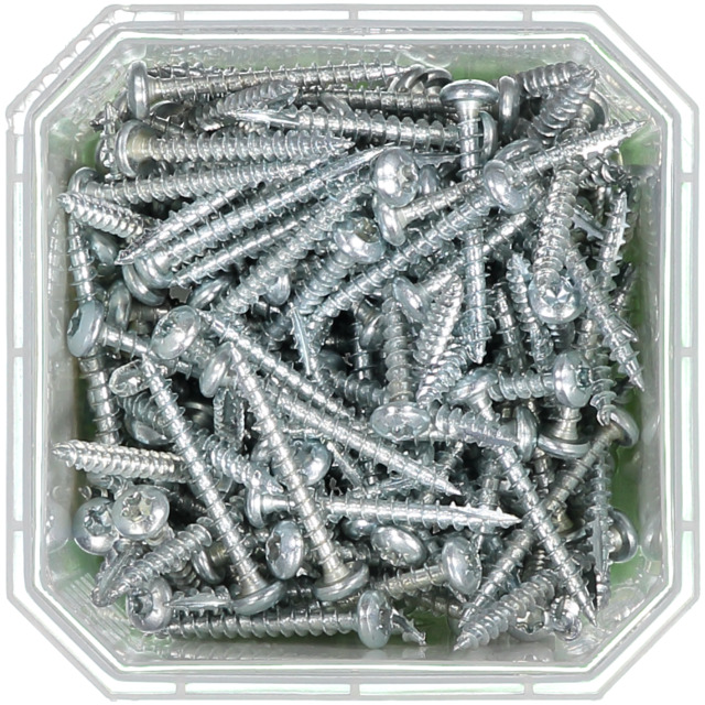 Alternativ bild 0 för 4,0X35/35 spånskivskruv med panhuvud TX20 elektrogalvaniserad - (200 st.)