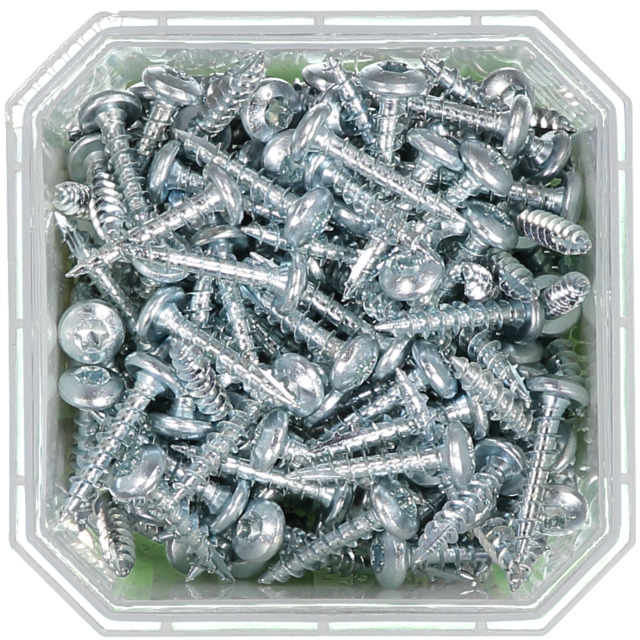 Alternativ bild 0 för 5,0X25/25 spånskivskruv med panhuvud TX25 elektrogalvaniserad - (200 st.)