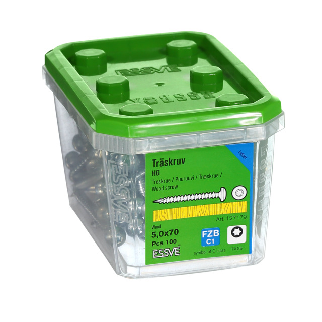 TRÄSKRUV TRTH TX25 HG 5,0X70 FXB 100ST