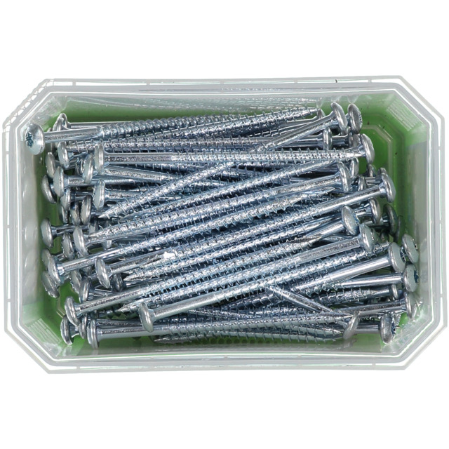 Alternativ bild 0 för 5,0X80/80 spånskivskruv med panhuvud TX25 elektrogalvaniserad - (100 st.)