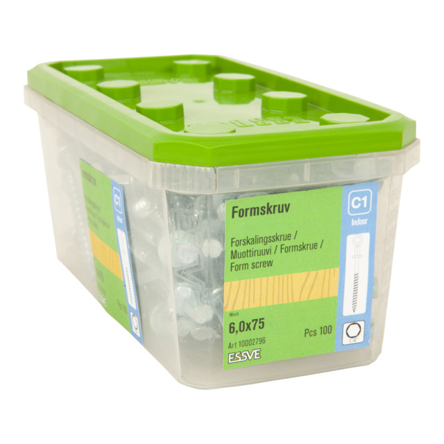 FORMSKRUV DPX BLANKFÖRZINKAD 6,0X75 100ST