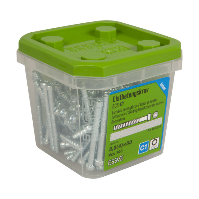 LISTBETONGSKRUV ECS-CY BLANKFÖRZINKAD 5,0(4)X50