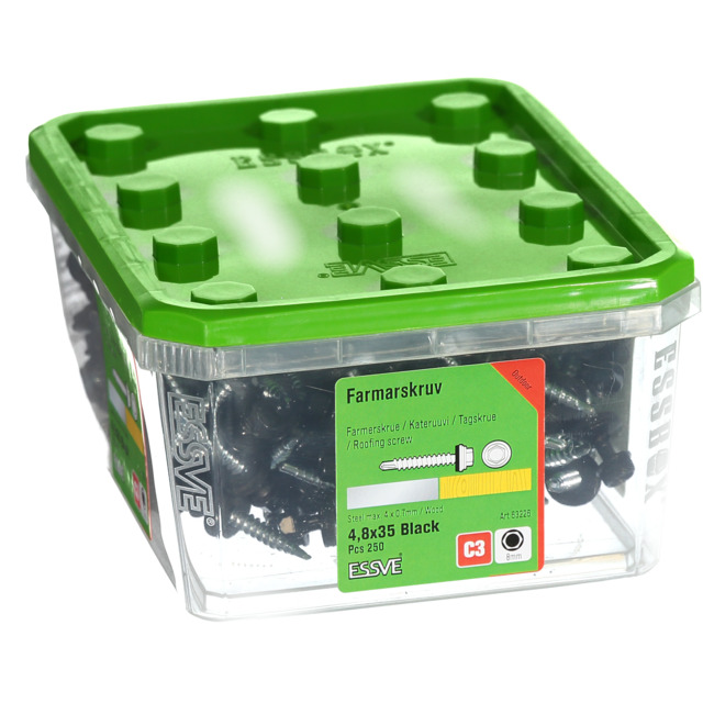 FARMARSKRUV 4,8X35 SVART 250ST                 441302