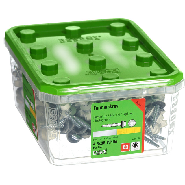 FARMARSKRUV 4,8X35 VIT 250ST                 441302