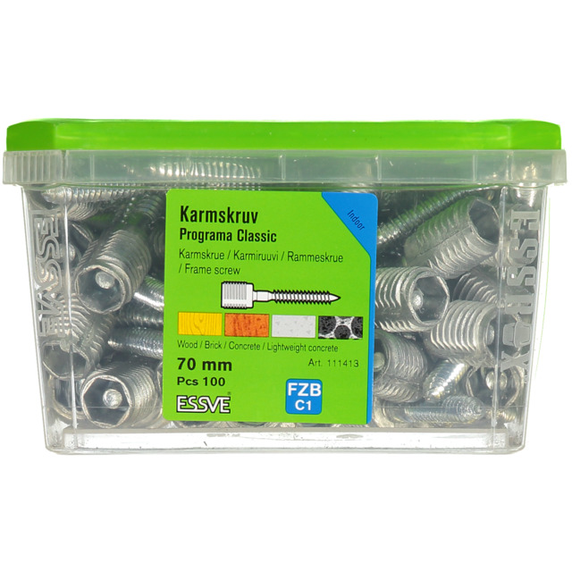 KARMSKRUV CLASSIC 70MM PROGRAMA 100ST/PKT