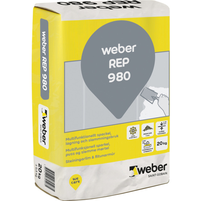 980 REP BETONGSPACKELGRÅ 20KG | Beijerbygg Byggmaterial