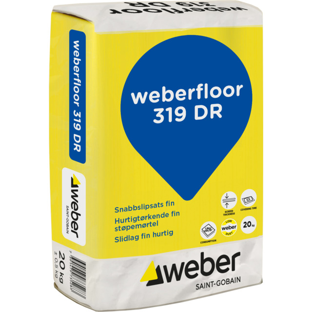 SNABBSLIPSATS FLOOR 319 DR FIN 48X20KG | Beijerbygg Byggmaterial