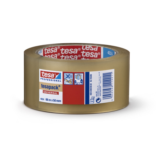 PACKTEJP UNIVERSAL 4024 TESA TRANSPARENT 66MX50MM | Beijerbygg Byggmaterial