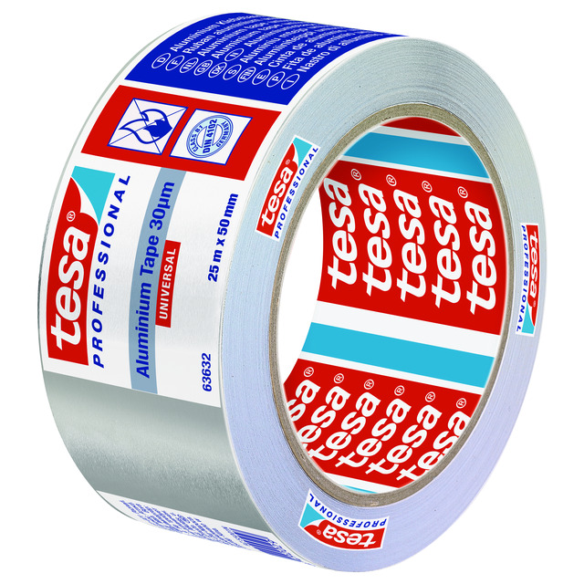 ALUMINIUMTEJP 63632 UNIVERSAL TESA SILVER 25MX50MM