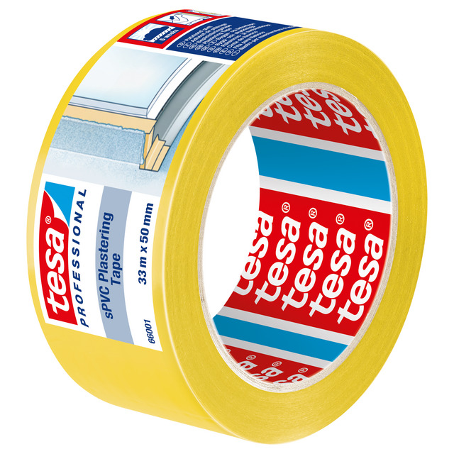BYGG-OCH SKYDDSTEJP 66001 TESA 6V UV GUL 33MX50MM