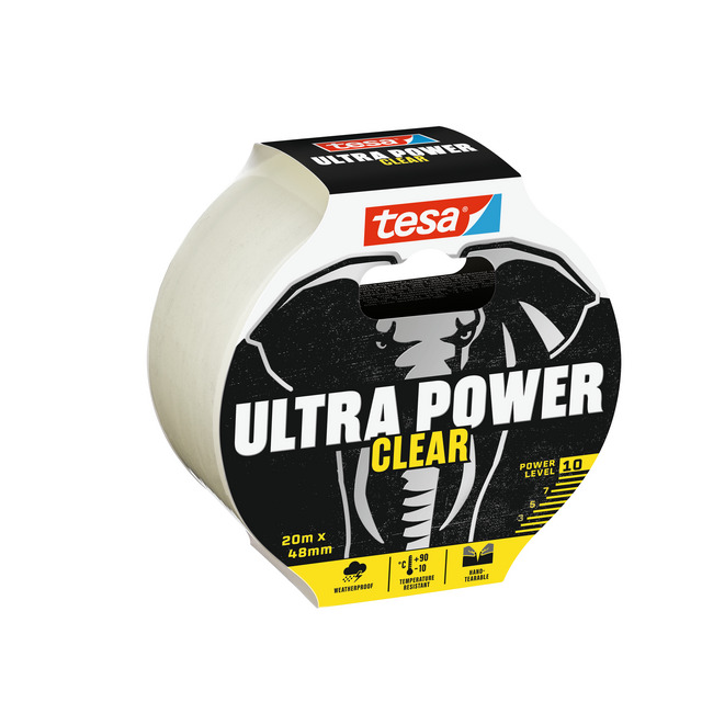 Produktbild föreställande artikeln REPARATIONSTEJP 56497 ULTRA POWER TESA KLAR 20X48MM från kategorin Maskeringstejp