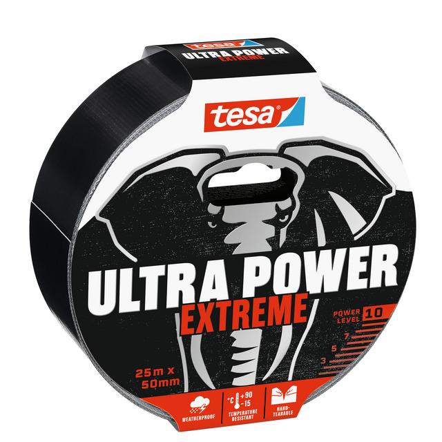 Produktbild föreställande artikeln REPARATIONSTEJP 56422 ULTRA POWER TESA SVART 25X50MM från kategorin Maskeringstejp