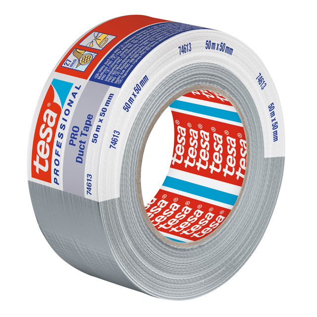 Alternativ bild 0 för tesa Duct Tape PRO 74613 74613-00003-00 Reparaturbånd Grå (L x B) 50 m x 50 mm 1 stk