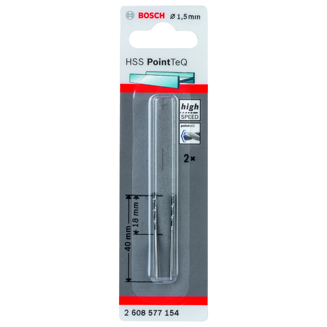 METALLBORR POINTTEC HSS-R 1,5MM 2ST