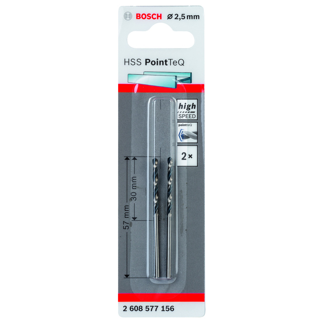 METALLBORR POINTTEC HSS-R 2,5MM 2ST