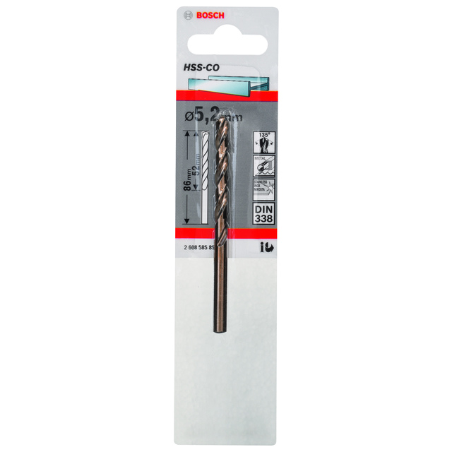 METALLBORR HSS-CO S 5,2X86MM 5ST
