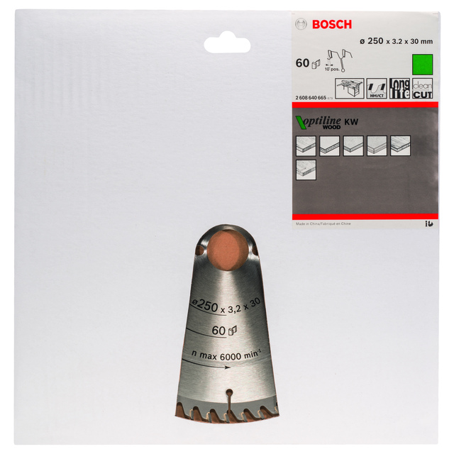 CIRKELSÅGKL 250X30MM 60T STAT PASSAR BORDCIRKELSÅG