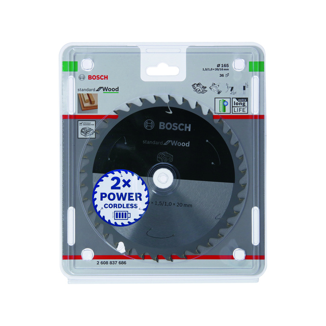 CIRKELSÅGKLINGA ACCU STD TRÄ 165X20X36T