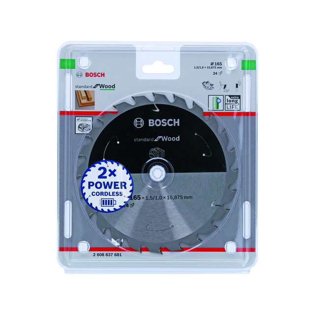 CIRKELSÅGKLINGA ACCU STD TRÄ 165X16MM 24T