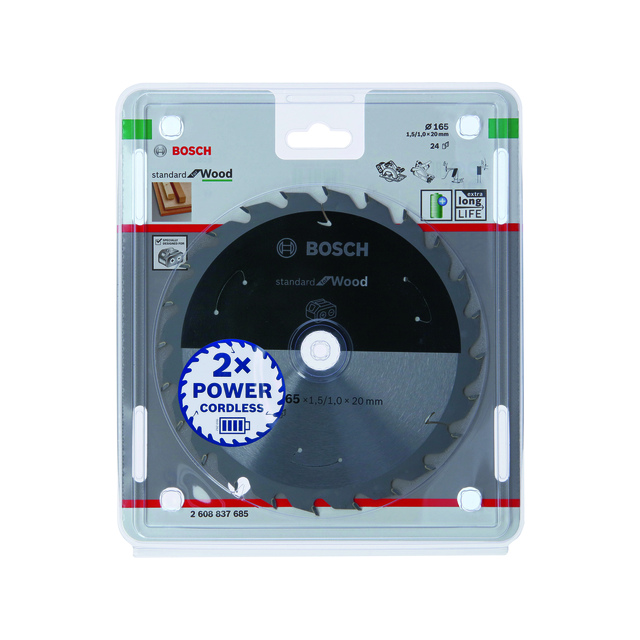 CIRKELSÅGKLINGA ACCU STD TRÄ 165X20MM 24T
