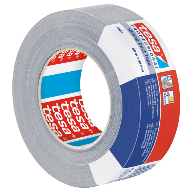 VÄVTEJP 4662 TESA STARK GRÅ 50M48MM