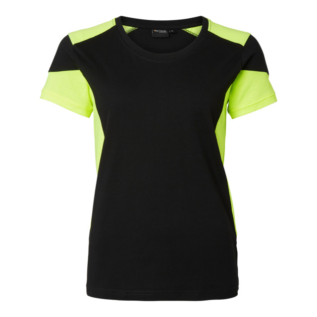 T-SHIRT DAM 211 SVART/GUL M