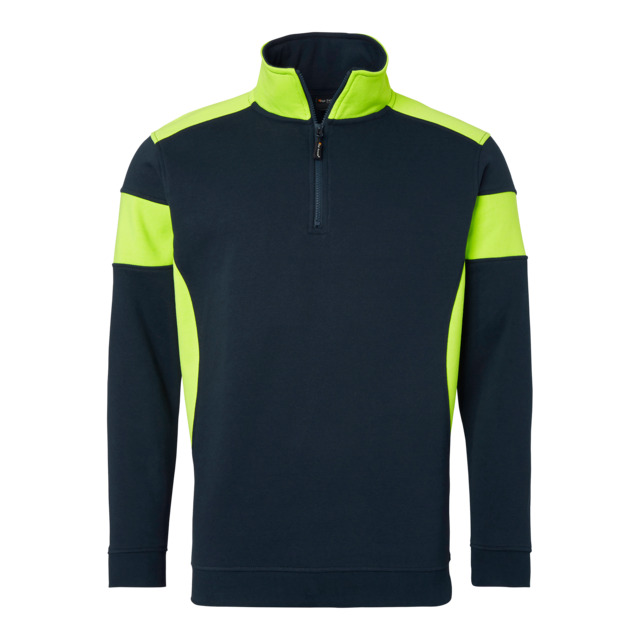 SWEATSHIRT ZIP 222 MARIN/GUL XXL | Beijerbygg Byggmaterial