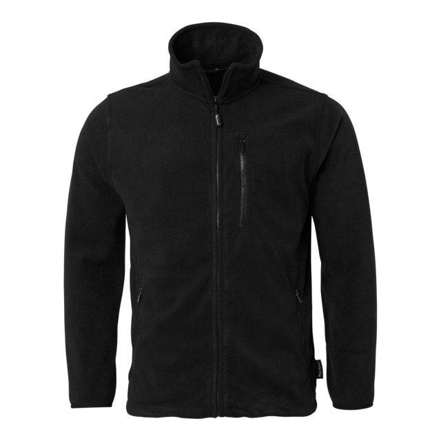 FLEECEJACKA SVART 5XL TOP SWEDE