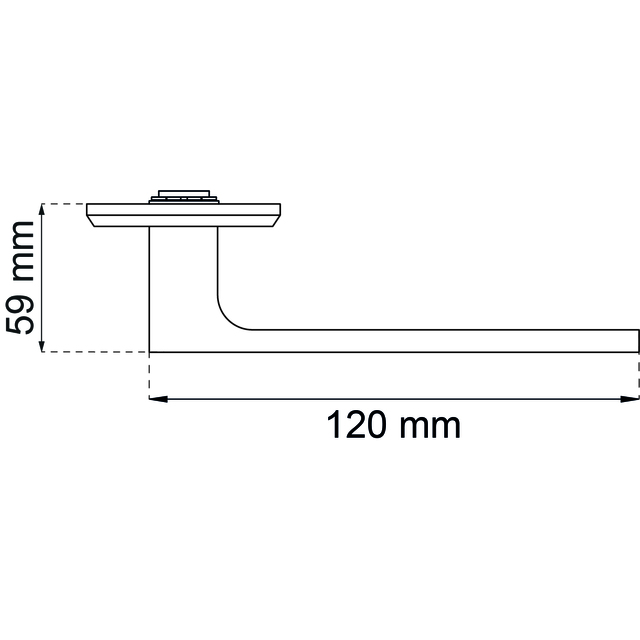 YTTERDÖRRSATS HABO UTAN LÅSHUS MATT KROM