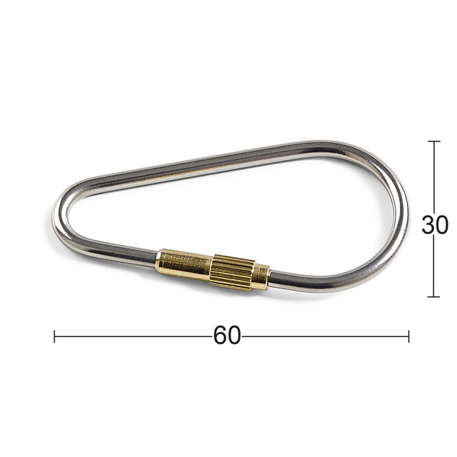 NYCKELRING 60 ROSTFRI 50MM SB