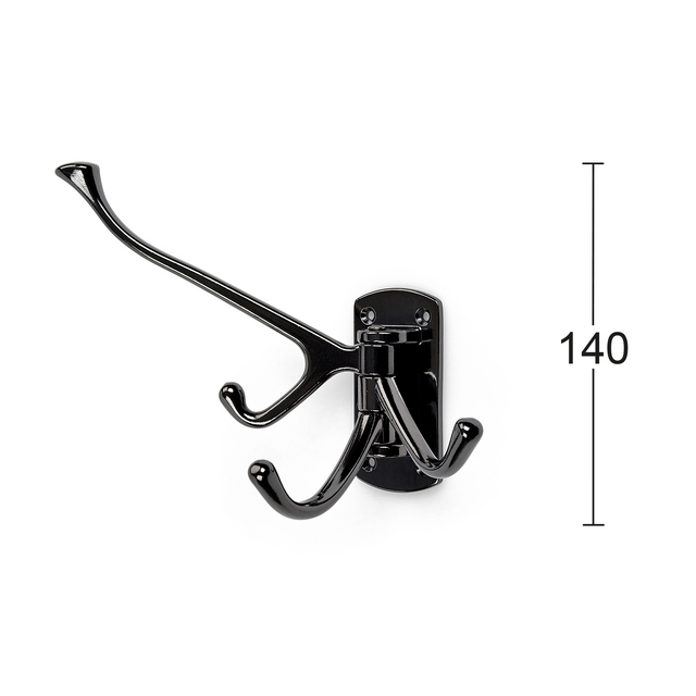 Produktbild föreställande artikeln KROK QUATTRO SVART NICKEL SB  från kategorin Väggkrokar& Klädhängare