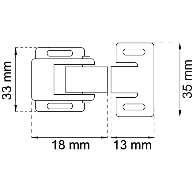 SKÅPSNÄPPARE 544 GALV SB 2ST               (10)(P)