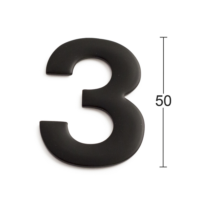 SIFFRA 3 ROSTFRI SVART 50MM