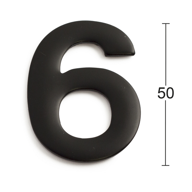 SIFFRA 6 ROSTFRI SVART 50MM