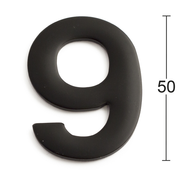 SIFFRA 9 ROSTFRI SVART 50MM