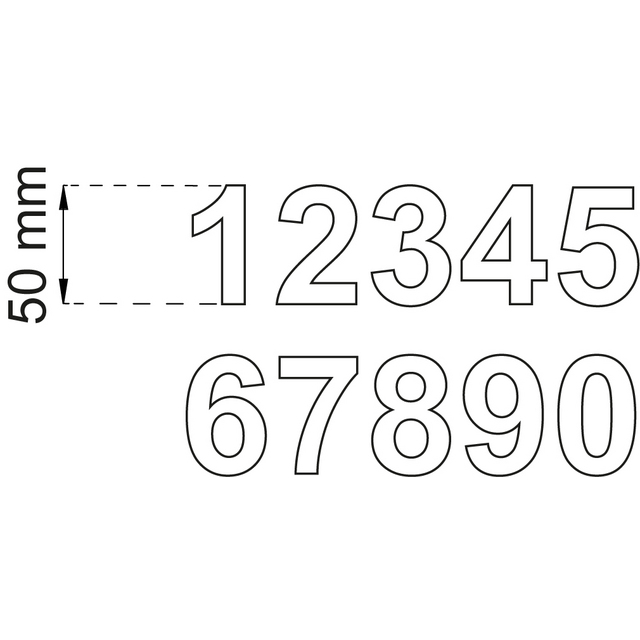 SIFFRA VINYL 0-9X2 SVART 50MM